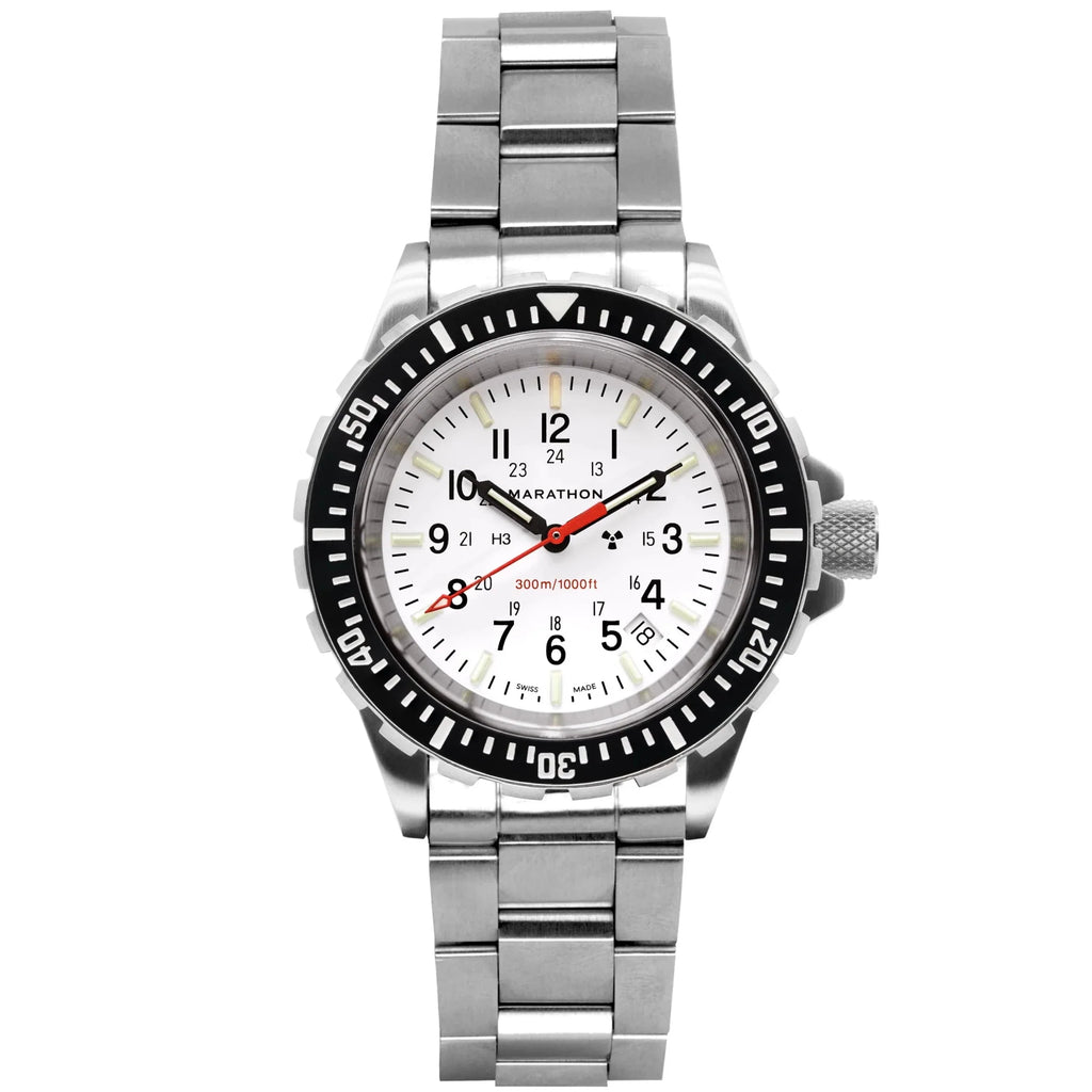 Marathon Arctic Edition Large Diver's Quartz (TSAR) - 41mm White Dial No Government Markings Stainless Steel