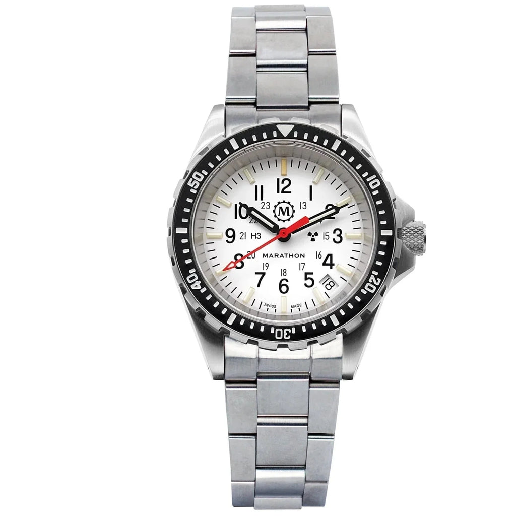 Marathon Arctic Edition Medium Diver's Quartz (MSAR Quartz) - 36mm White Dial No Government Markings Stainless Steel WW194027BRACE-MA-WD