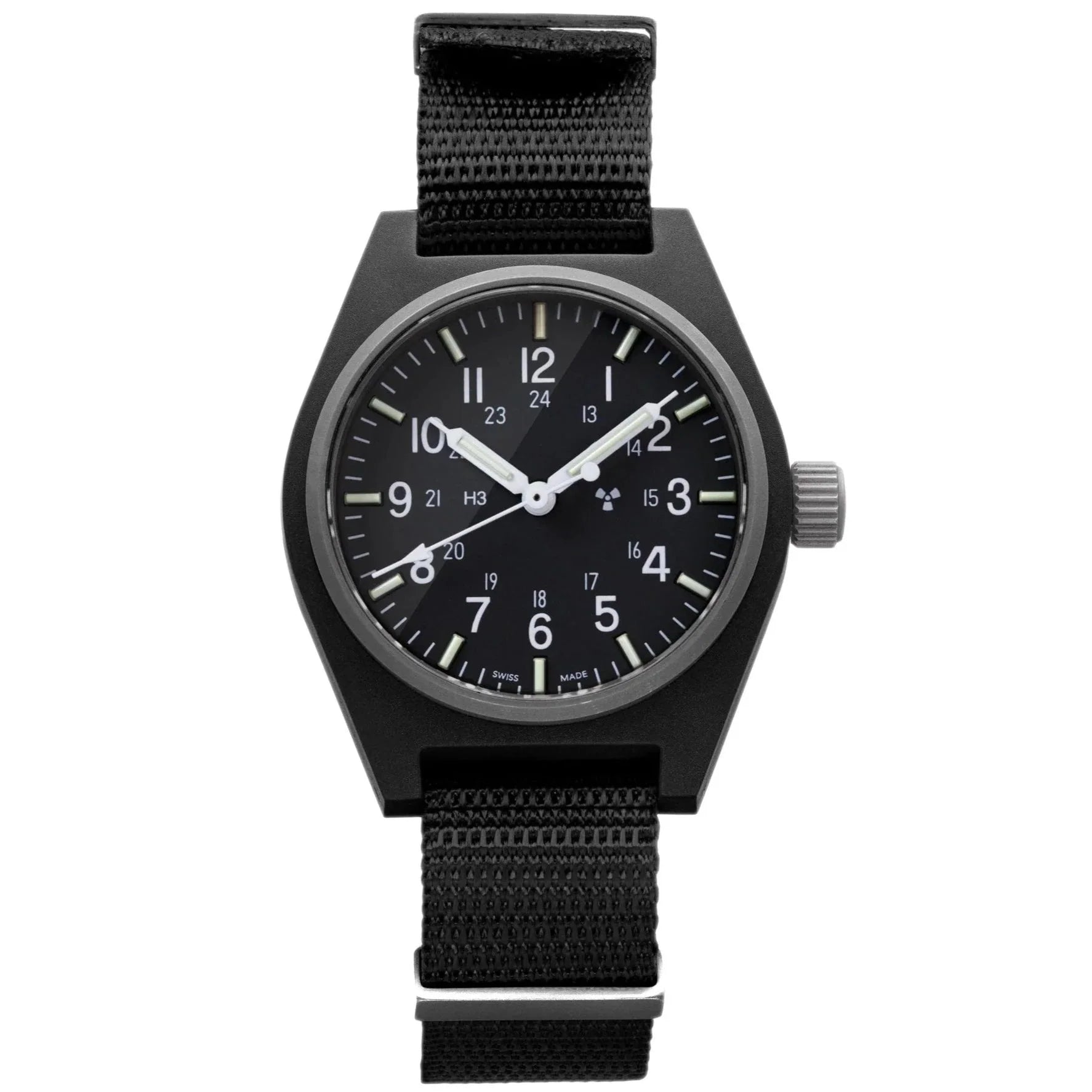Marathon General Purpose Quartz (GPQ) - 34mm No Government Markings Black WW194004-BK-NGM