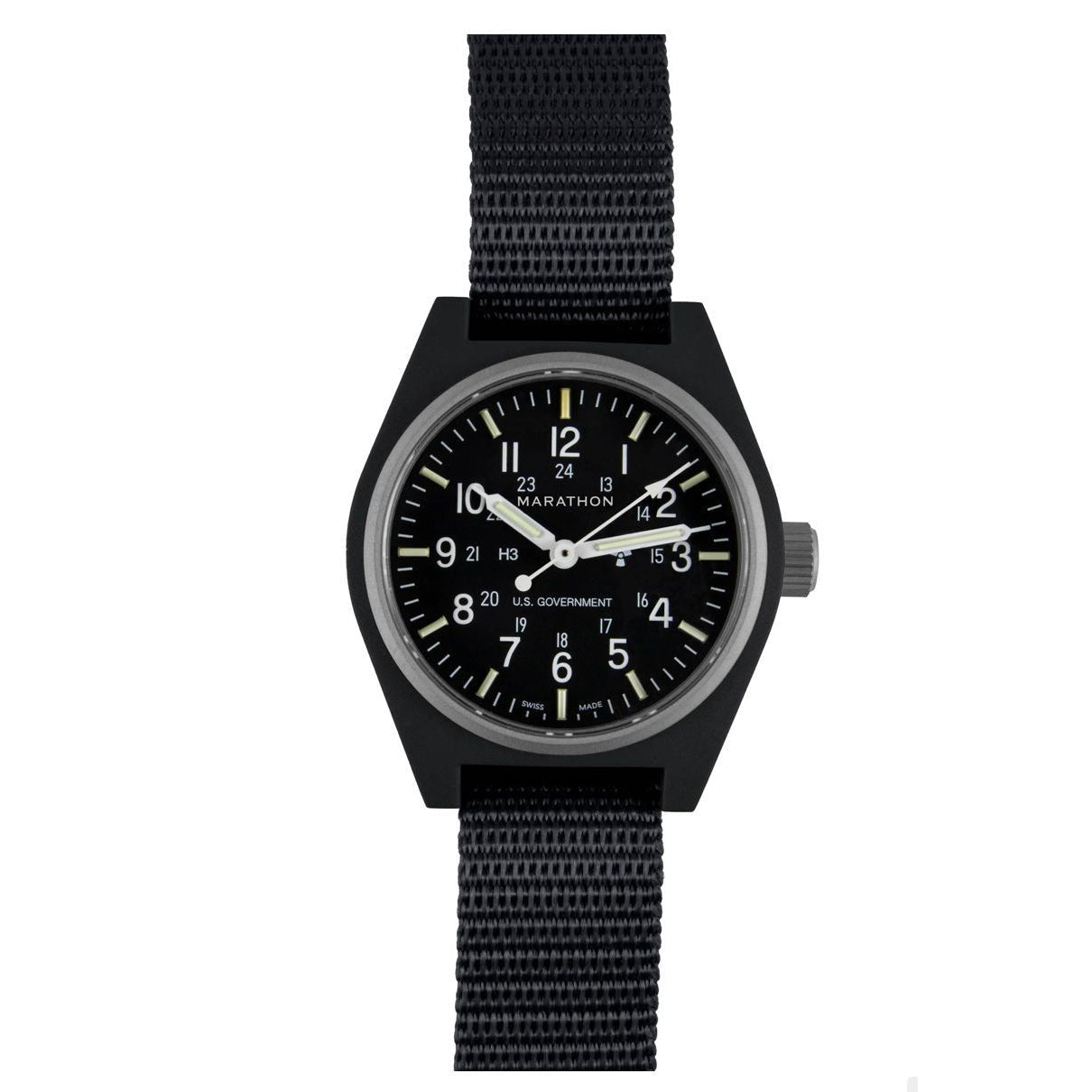 Marathon General Purpose Quartz (GPQ) - 34mm US Government Marked Black WW194004BK