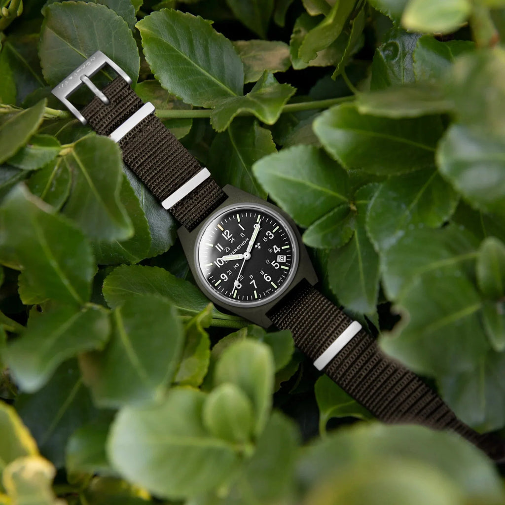 Marathon General Purpose Quartz with Date (GPQ) - 34mm No Government Markings Sage Green WW194015-SG-NGM