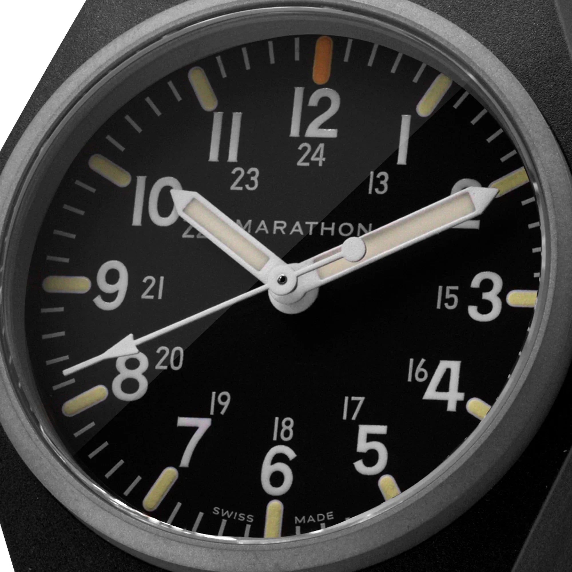 Marathon General Purpose Quartz with MaraGlo (GPQ) - 34mm No Government Markings Black WW194009-BK-NGM
