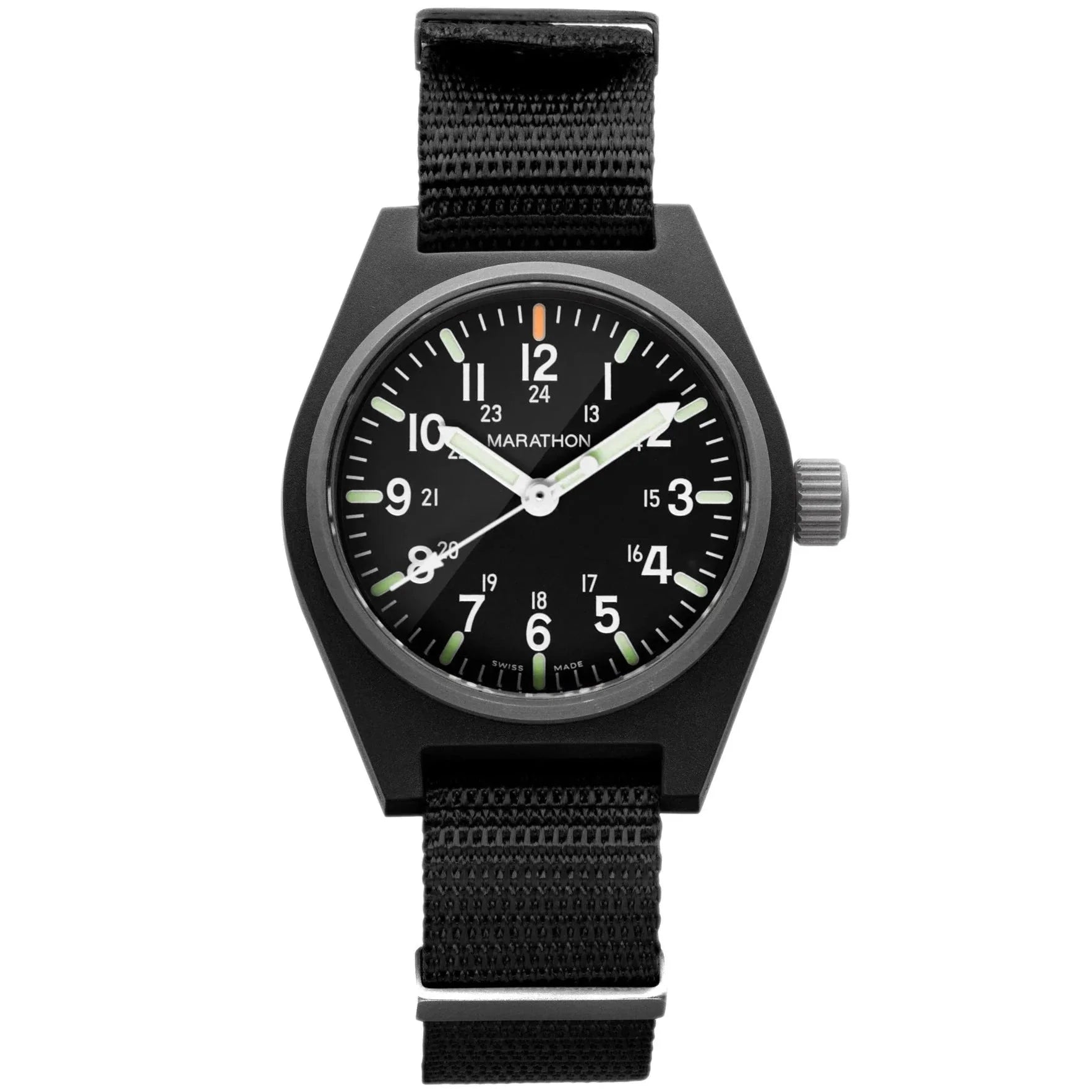 Marathon General Purpose Quartz with MaraGlo (GPQ) - 34mm No Government Markings Black WW194009-BK-NGM