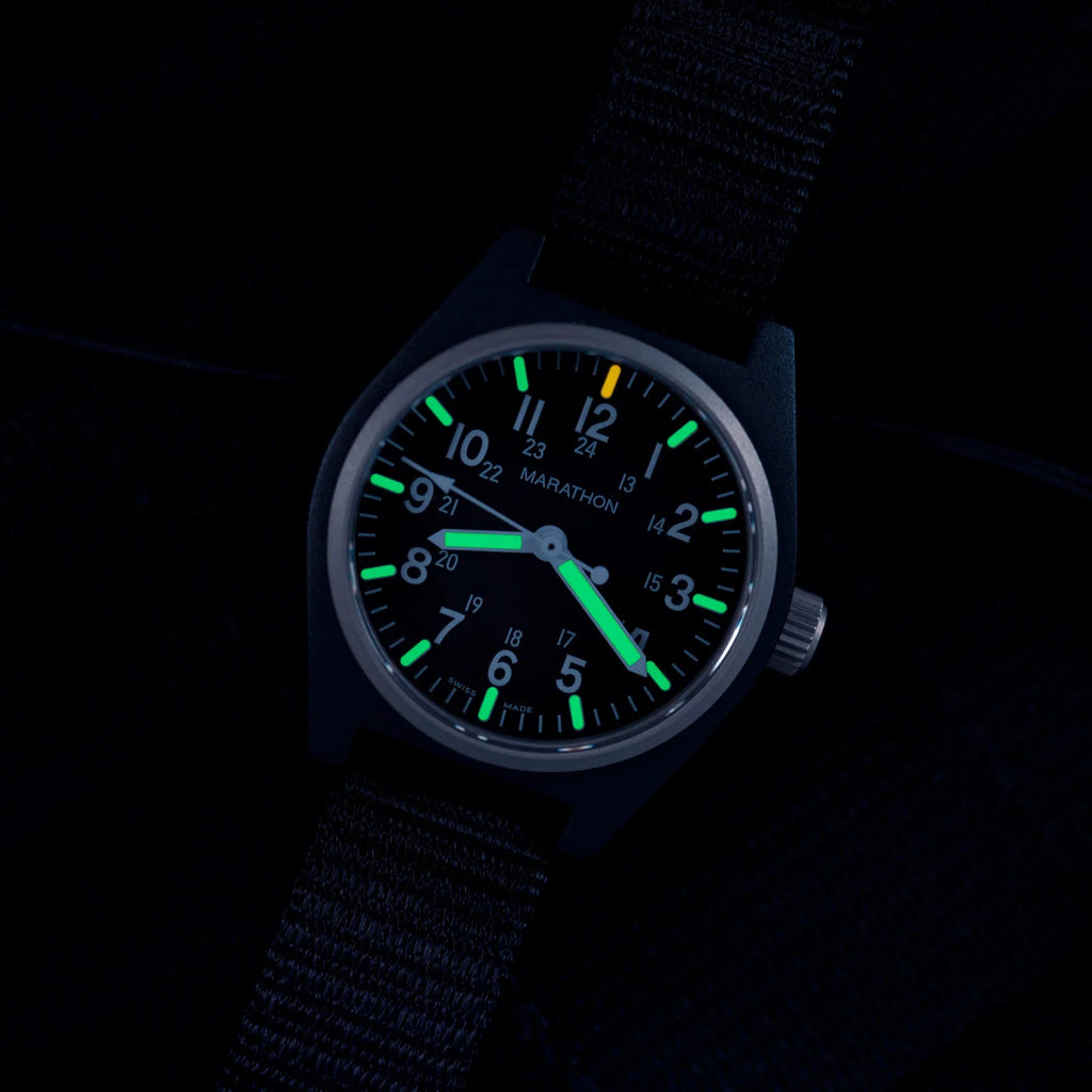 Marathon General Purpose Quartz with MaraGlo (GPQ) - 34mm No Government Markings Black WW194009-BK-NGM