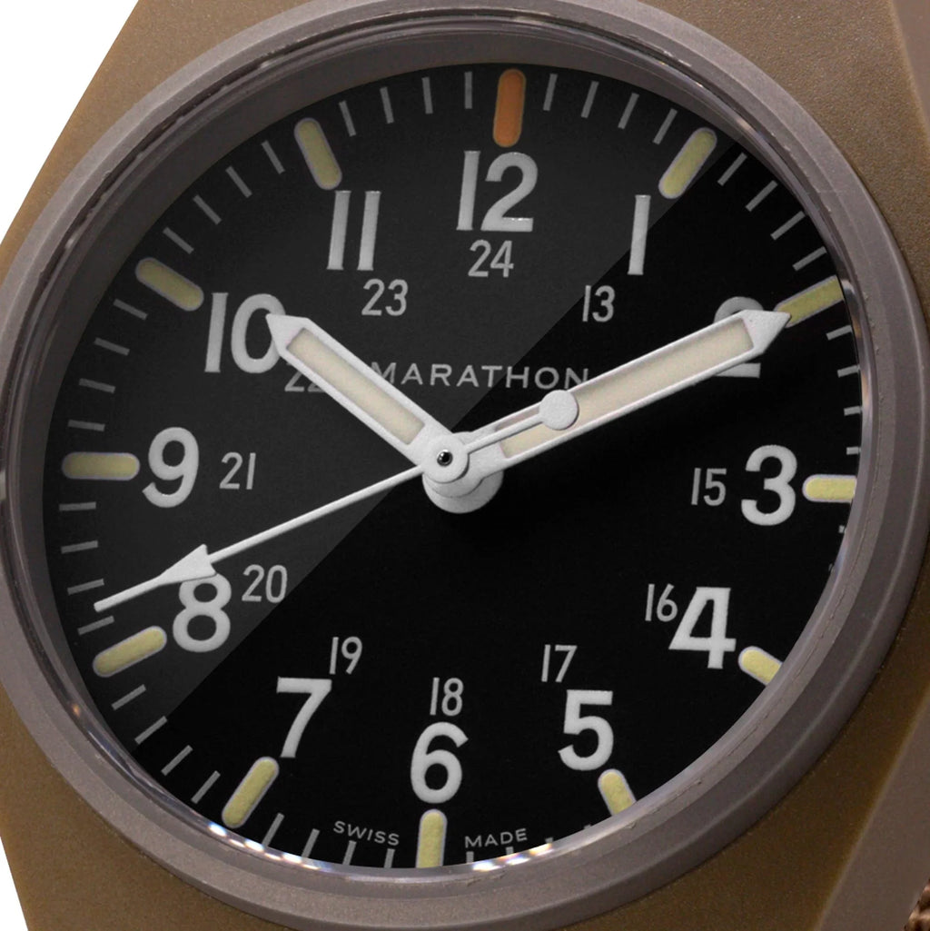 Marathon General Purpose Quartz with MaraGlo (GPQ) - 34mm No Government Markings Desert Tan WW194009-DT-NGM