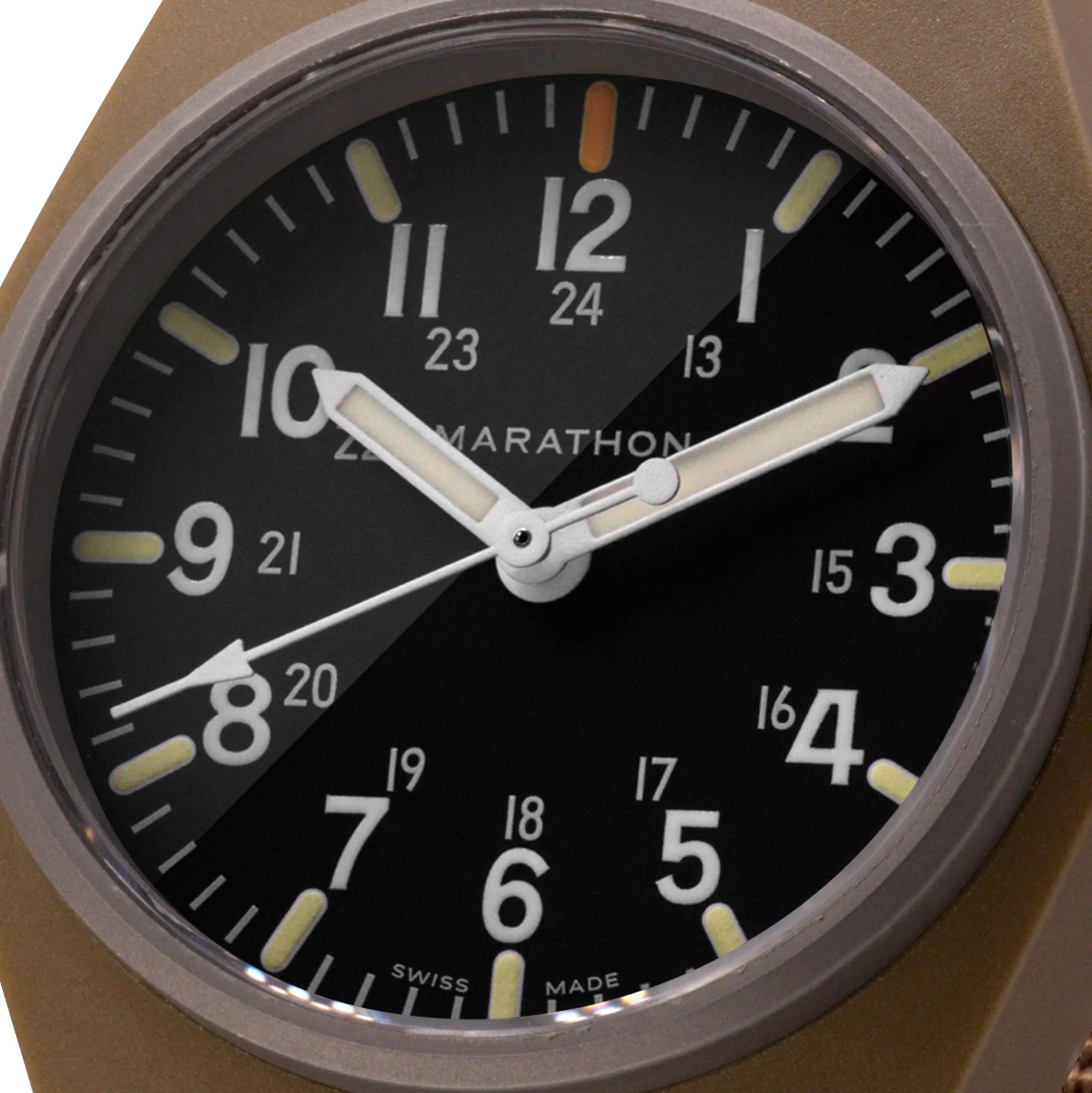 Marathon General Purpose Quartz with MaraGlo (GPQ) - 34mm No Government Markings Desert Tan WW194009-DT-NGM
