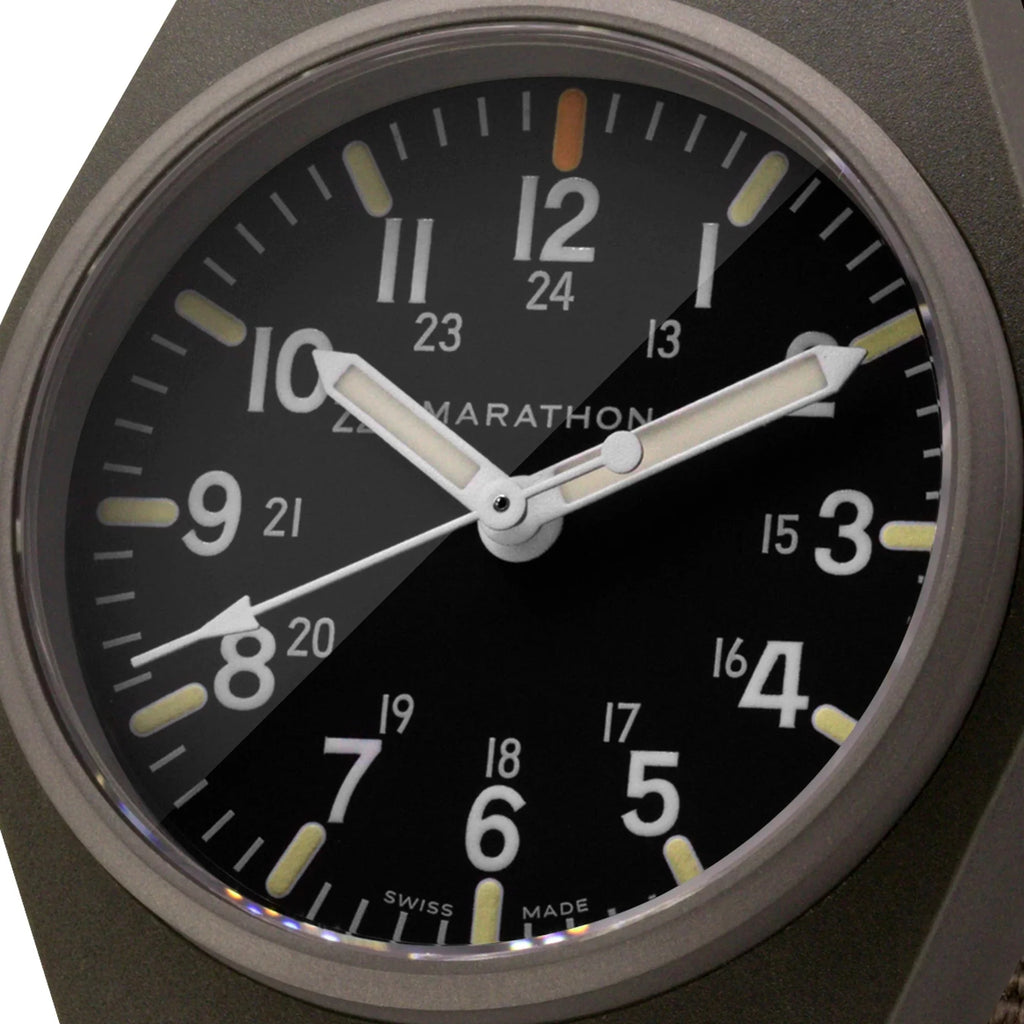 Marathon General Purpose Quartz with MaraGlo (GPQ) - 34mm No Government Markings Sage Green WW194009-SG-NGM