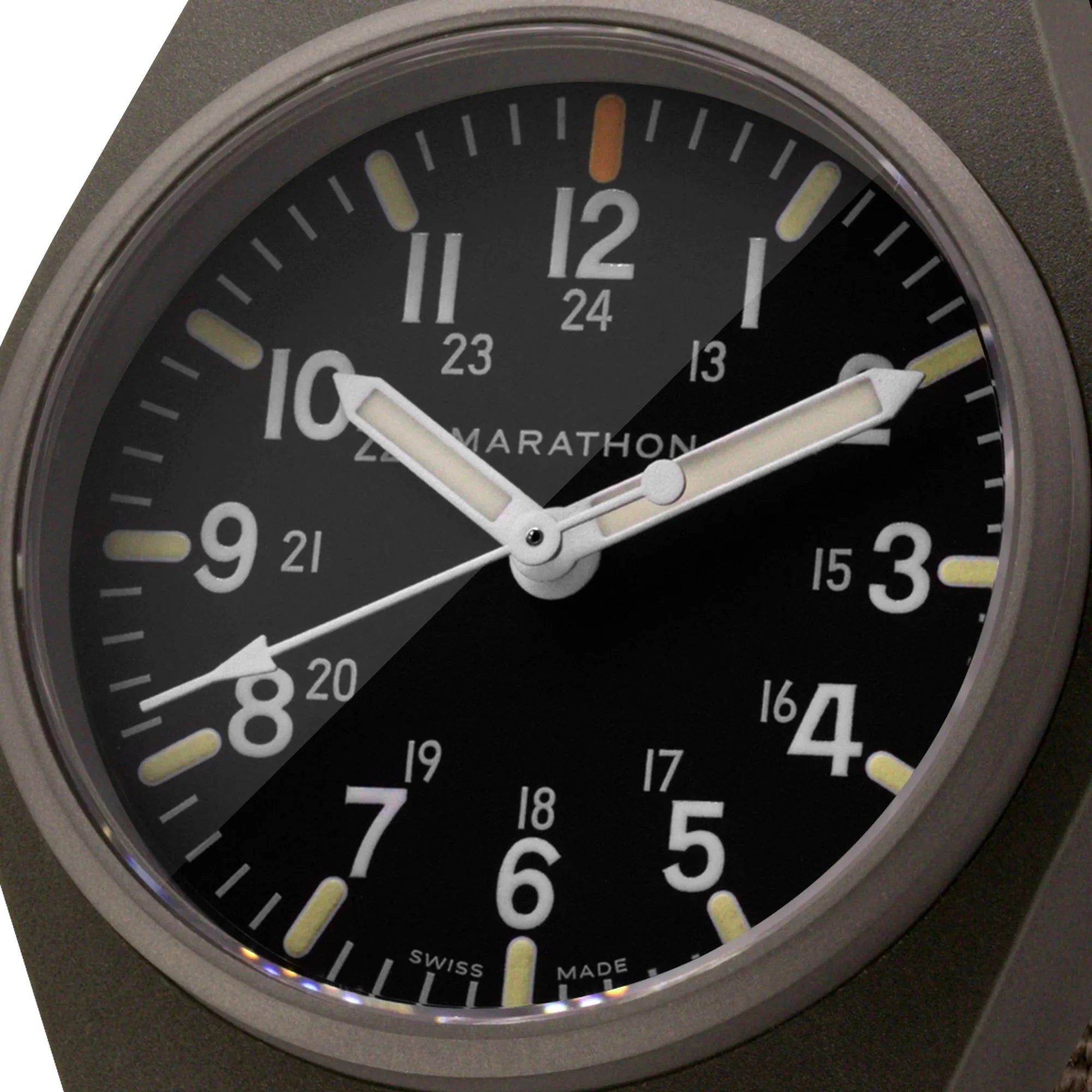Marathon General Purpose Quartz with MaraGlo (GPQ) - 34mm No Government Markings Sage Green WW194009-SG-NGM
