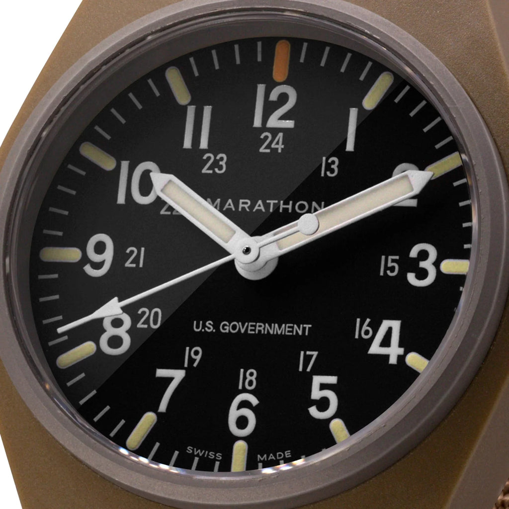 Marathon General Purpose Quartz with MaraGlo (GPQ) - 34mm US Government Marked Desert Tan WW194009DT