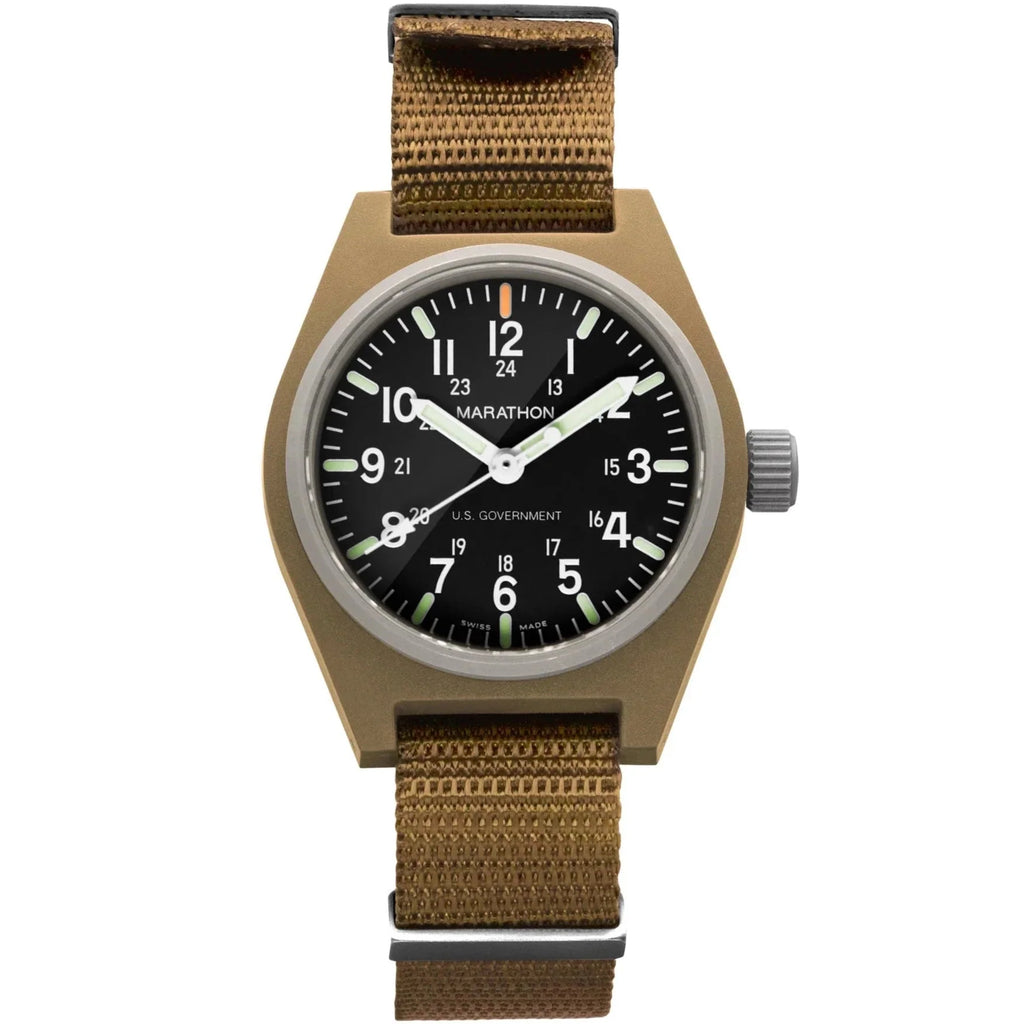 Marathon General Purpose Quartz with MaraGlo (GPQ) - 34mm US Government Marked Desert Tan WW194009DT