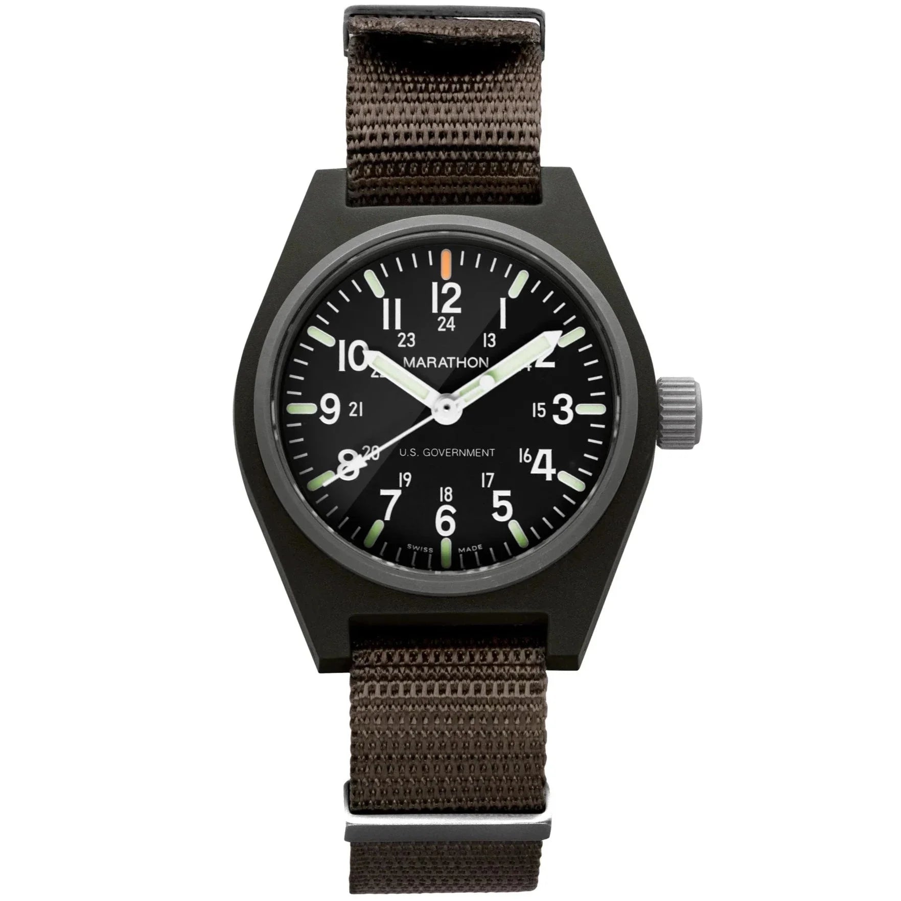 Marathon General Purpose Quartz with MaraGlo (GPQ) - 34mm US Government Marked Sage Green WW194009SG