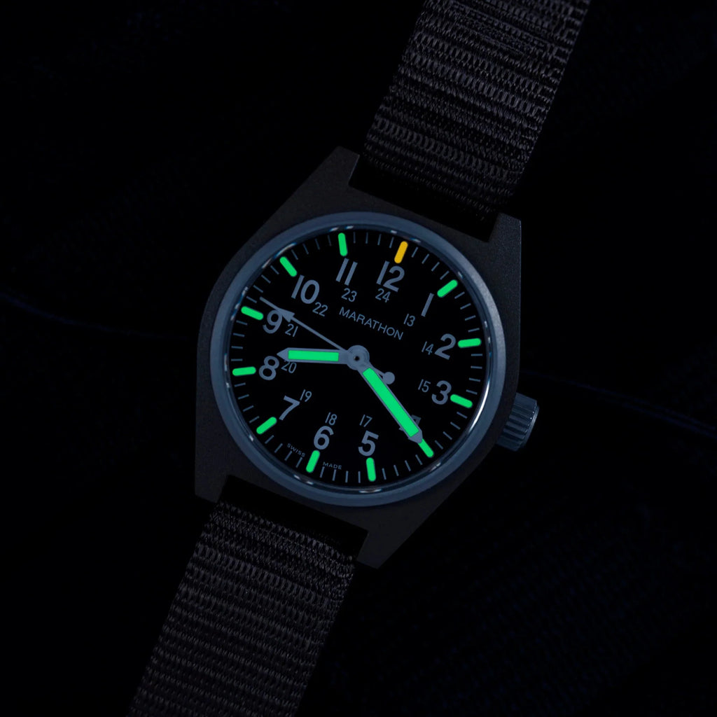 Marathon General Purpose Quartz with MaraGlo (GPQ) - 34mm US Government Marked Sage Green WW194009SG