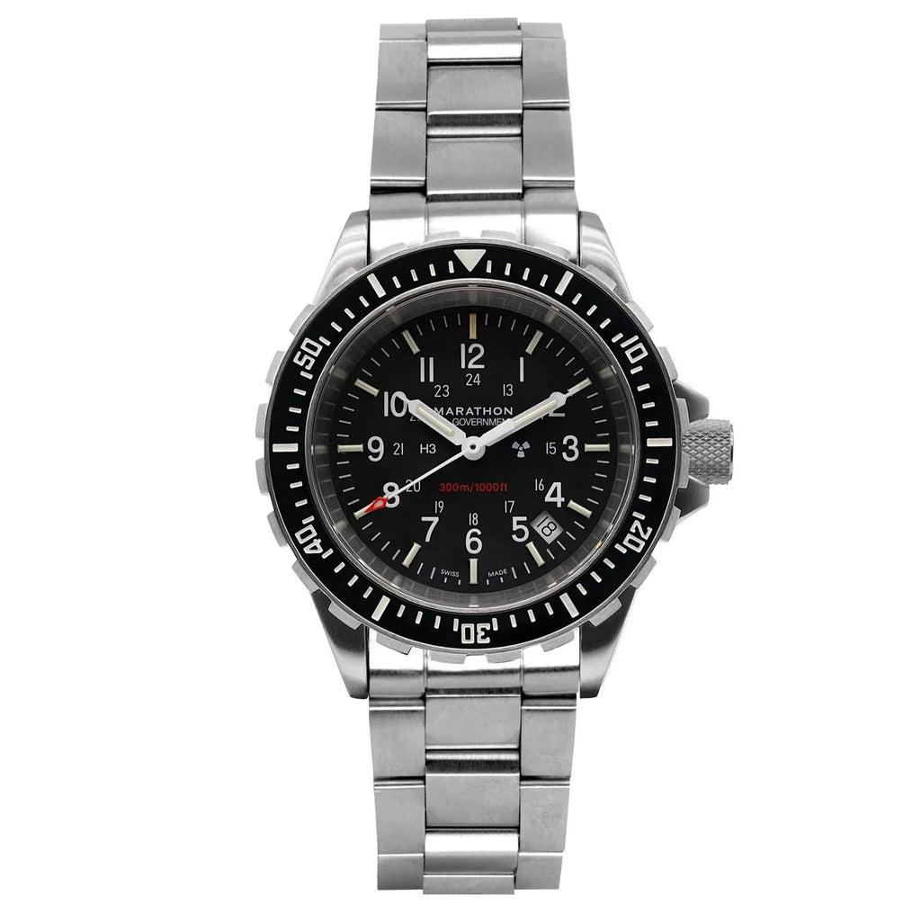Marathon Large Diver's Quartz (TSAR) - 41mm US Government Markings Stainless Steel WW194007BRACE