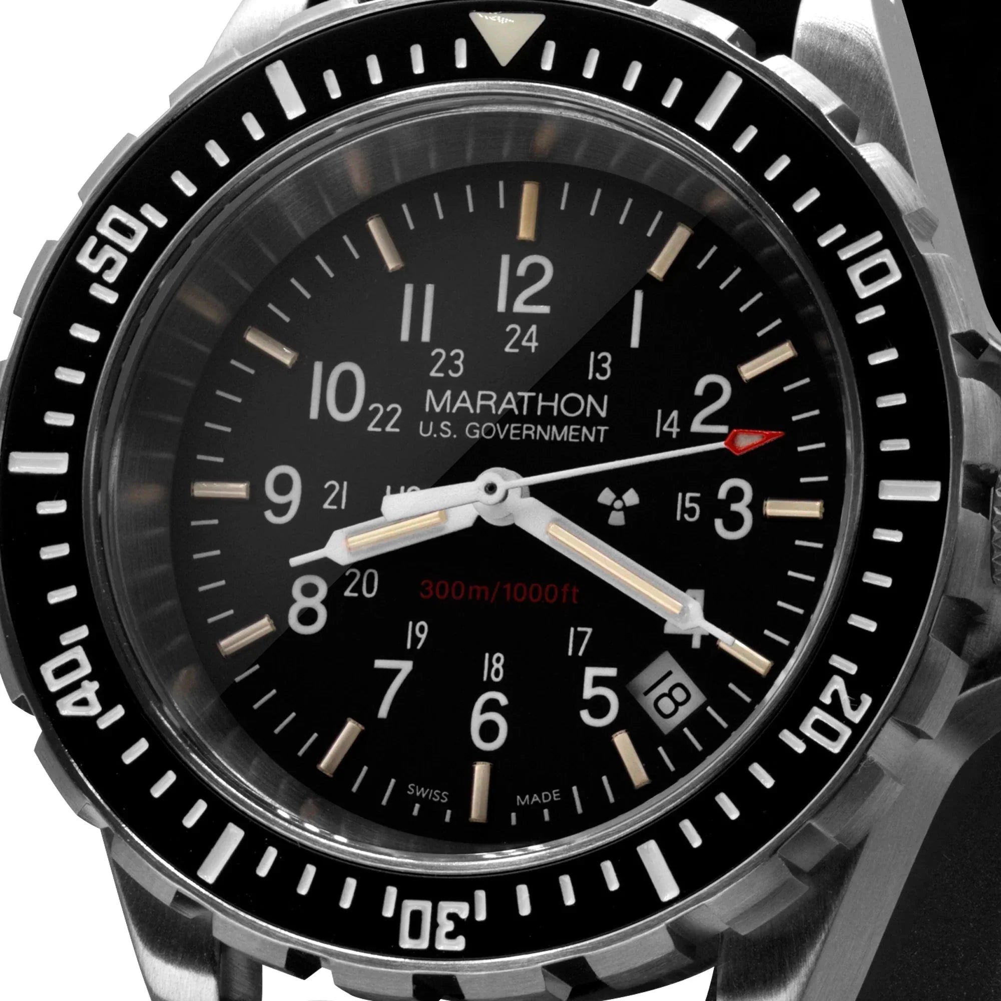 Marathon Large Diver's Quartz (TSAR) - 41mm US Government Markings Stainless Steel WW194007BRACE