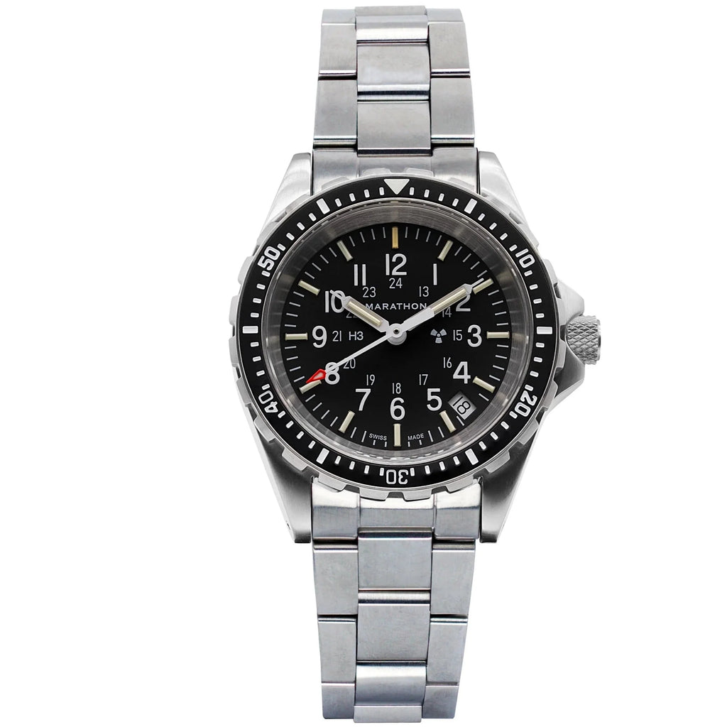 Marathon Medium Diver's Quartz (MSAR Quartz) - 36mm No Government Markings Stainless Steel WW194027BRACE-MA