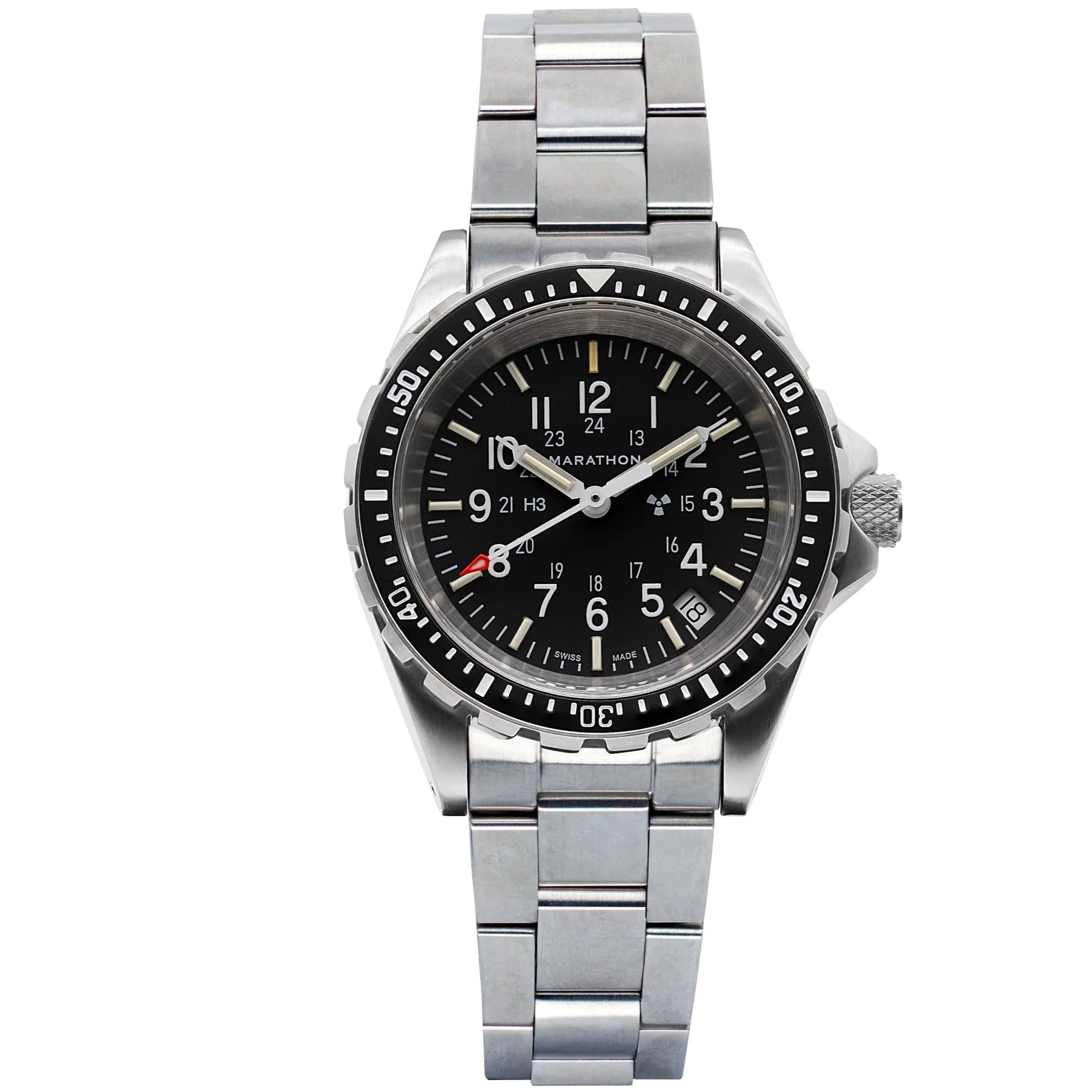 Marathon Medium Diver's Quartz (MSAR Quartz) - 36mm No Government Markings Stainless Steel WW194027BRACE-MA