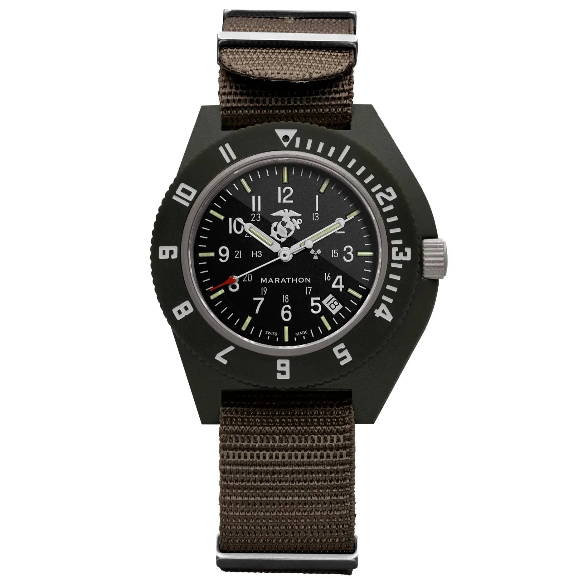 Marathon Pilot's Navigator with Date - 41mm USMC Sage Green USMC WW194013-S-SG-E