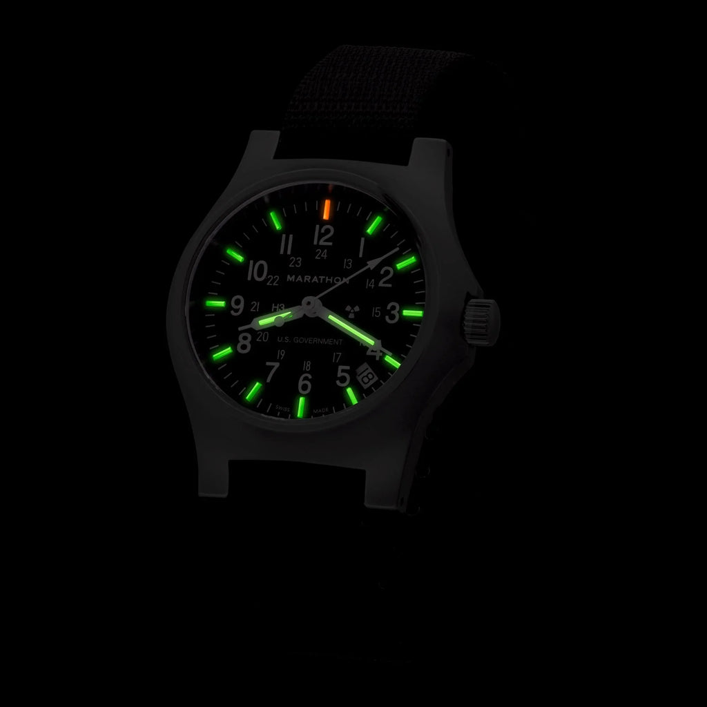 Marathon Re-Issue Stainless Steel GP Quartz with Date (GPQ) 39mm US Government Marking Stainless Steel WW194015SS