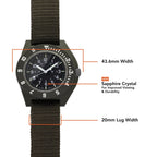 Marathon Sage Green Pilot's Navigator - 41mm  No Government Markings Ballistic Nylon Sage Green WW194001-S-SG-D