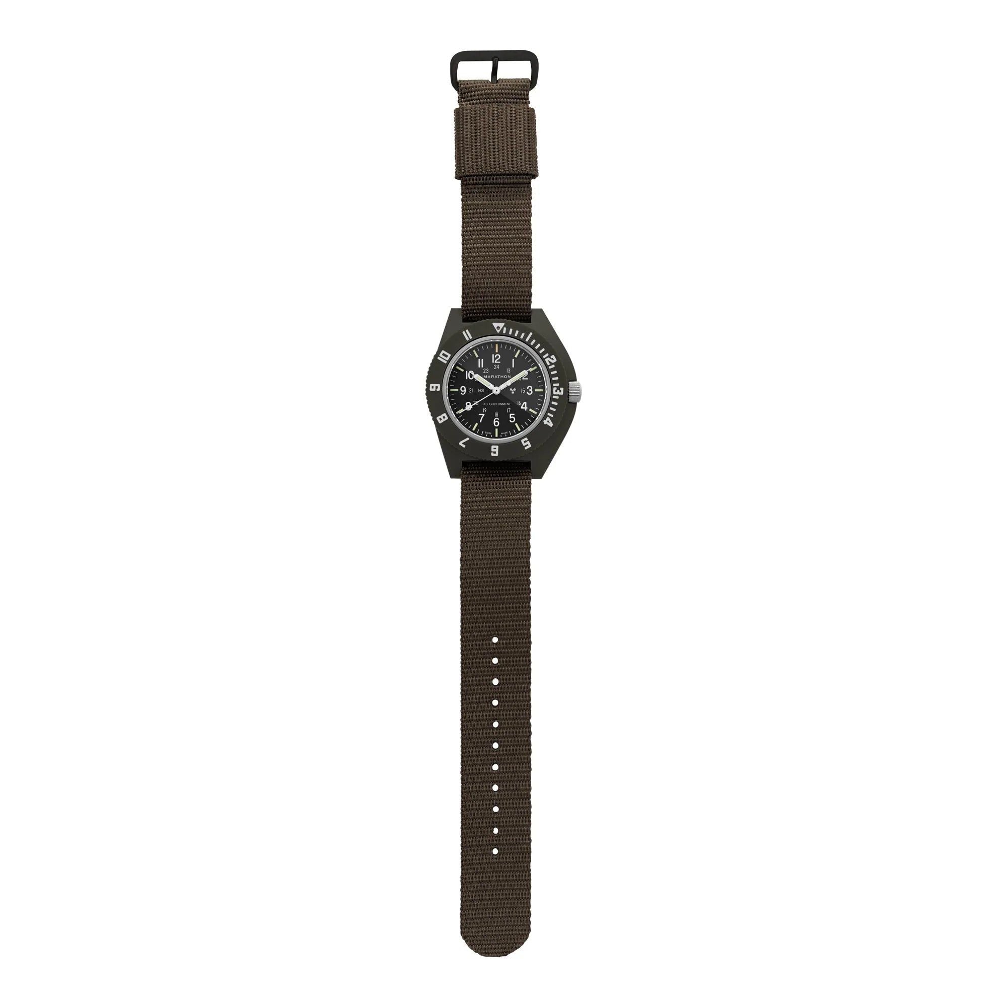 Marathon Sage Green Pilot's Navigator - 41mm - US Government Marked Ballistic Nylon Sage Green WW194001-S-SG-B