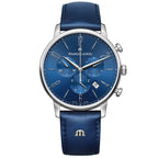 Maurice Lacroix Men's Blue Eliros Chronograph Leather Watch