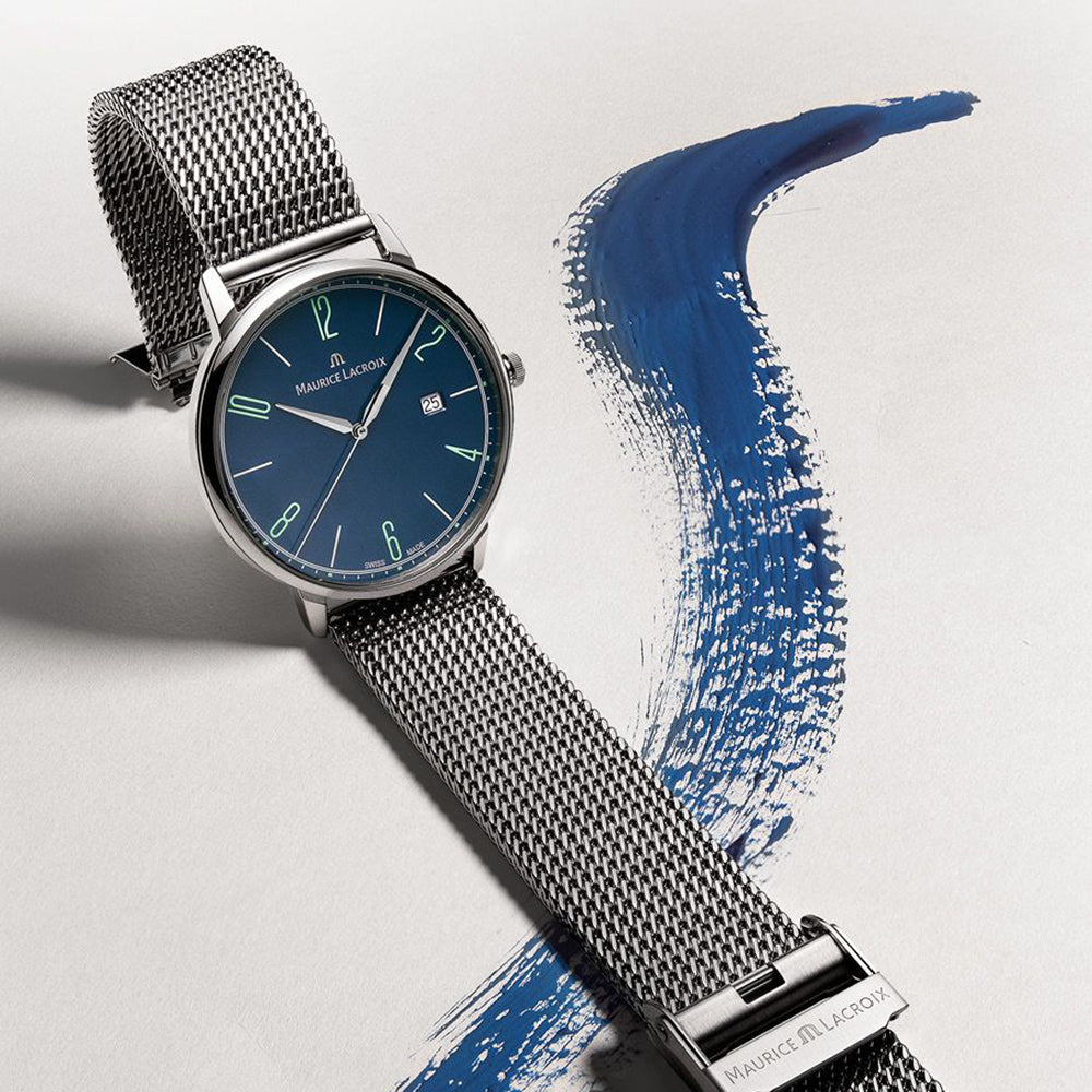 Maurice Lacroix Men's Blue Eliros Date Quartz  Watch