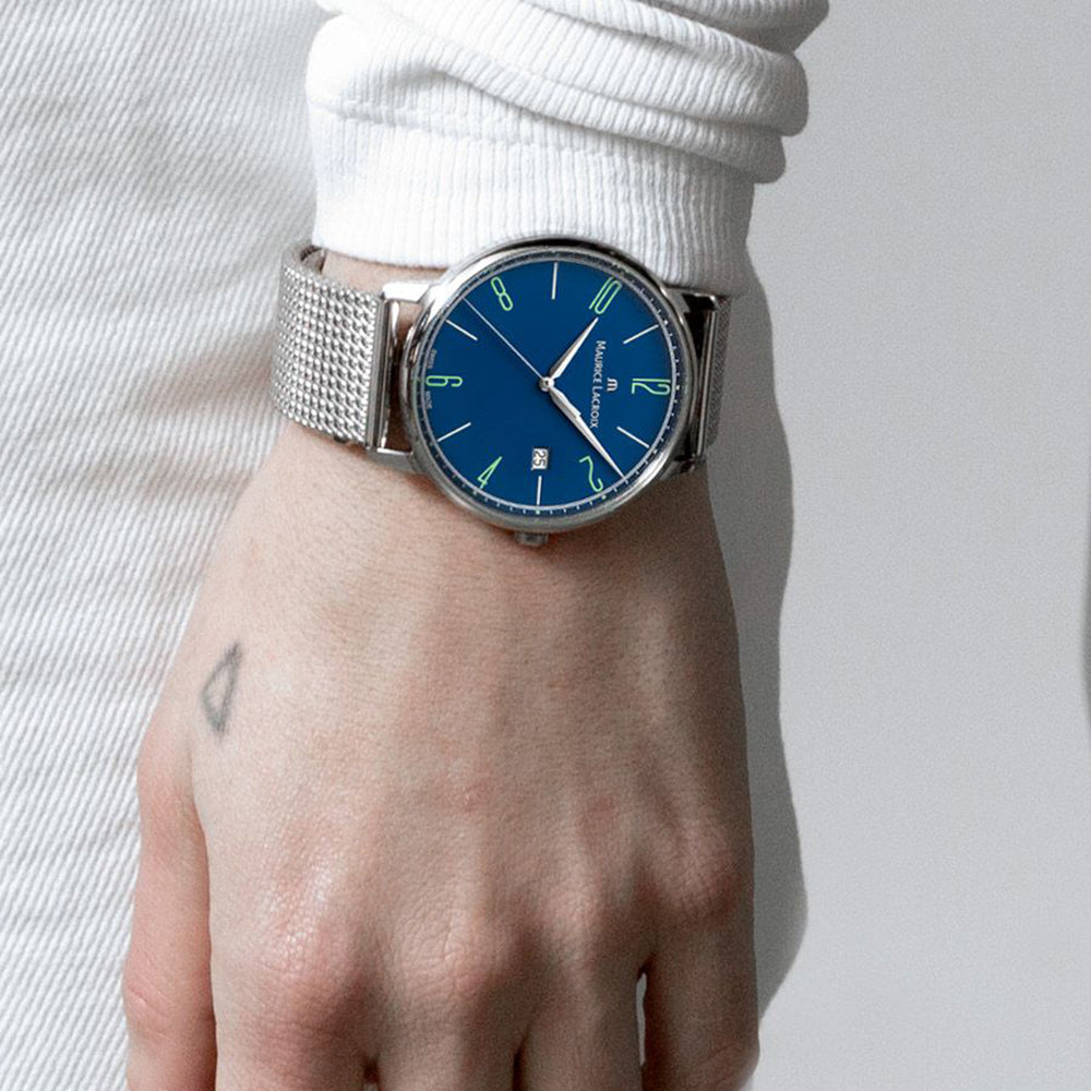 Maurice Lacroix Men's Blue Eliros Date Quartz  Watch