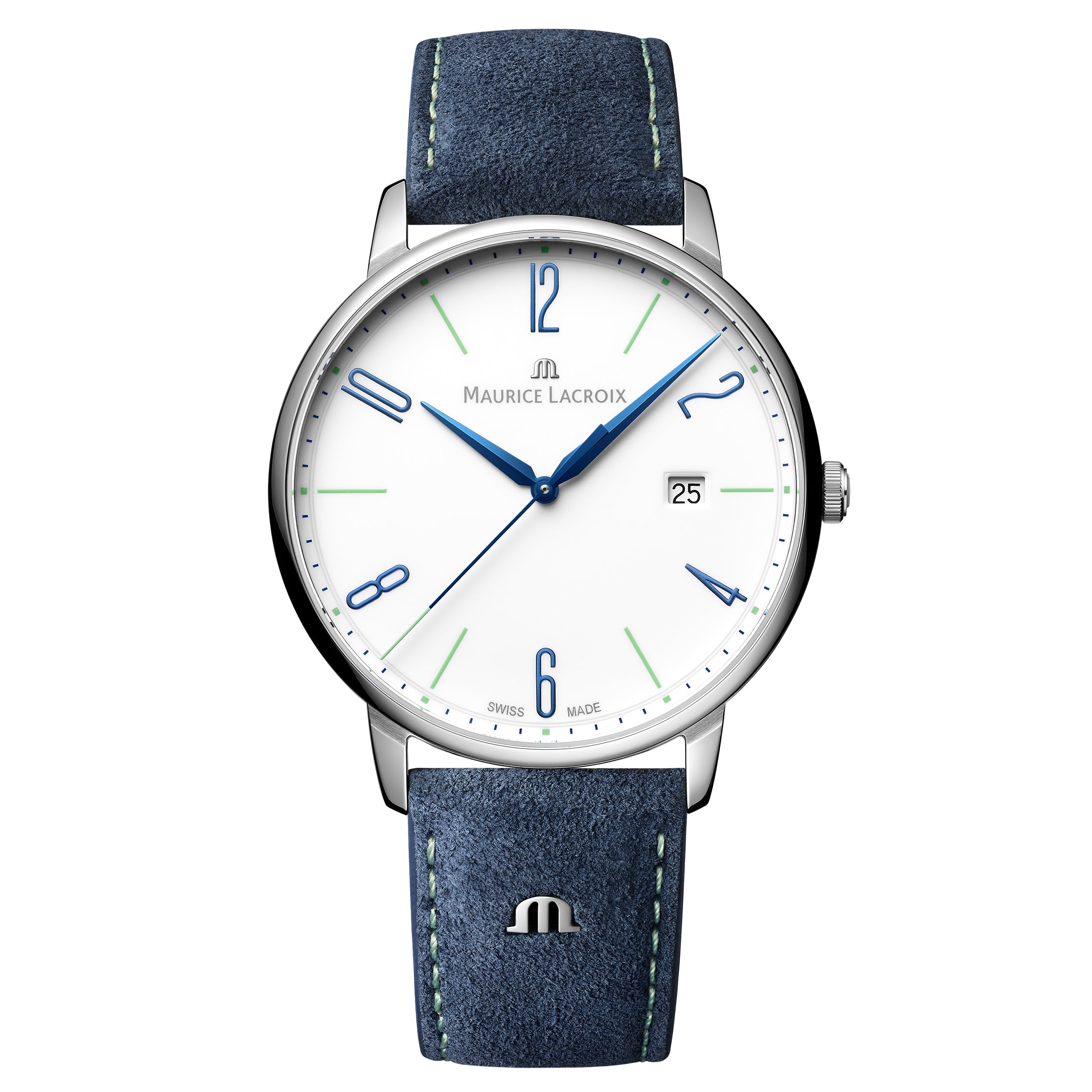 Maurice Lacroix Men's White Eliros Date Quartz Mesh Watch