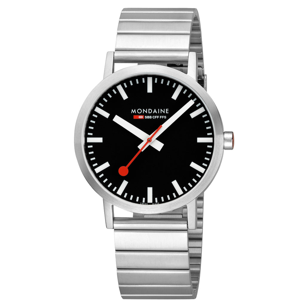 Mondaine Classic Unisex Black Watch
