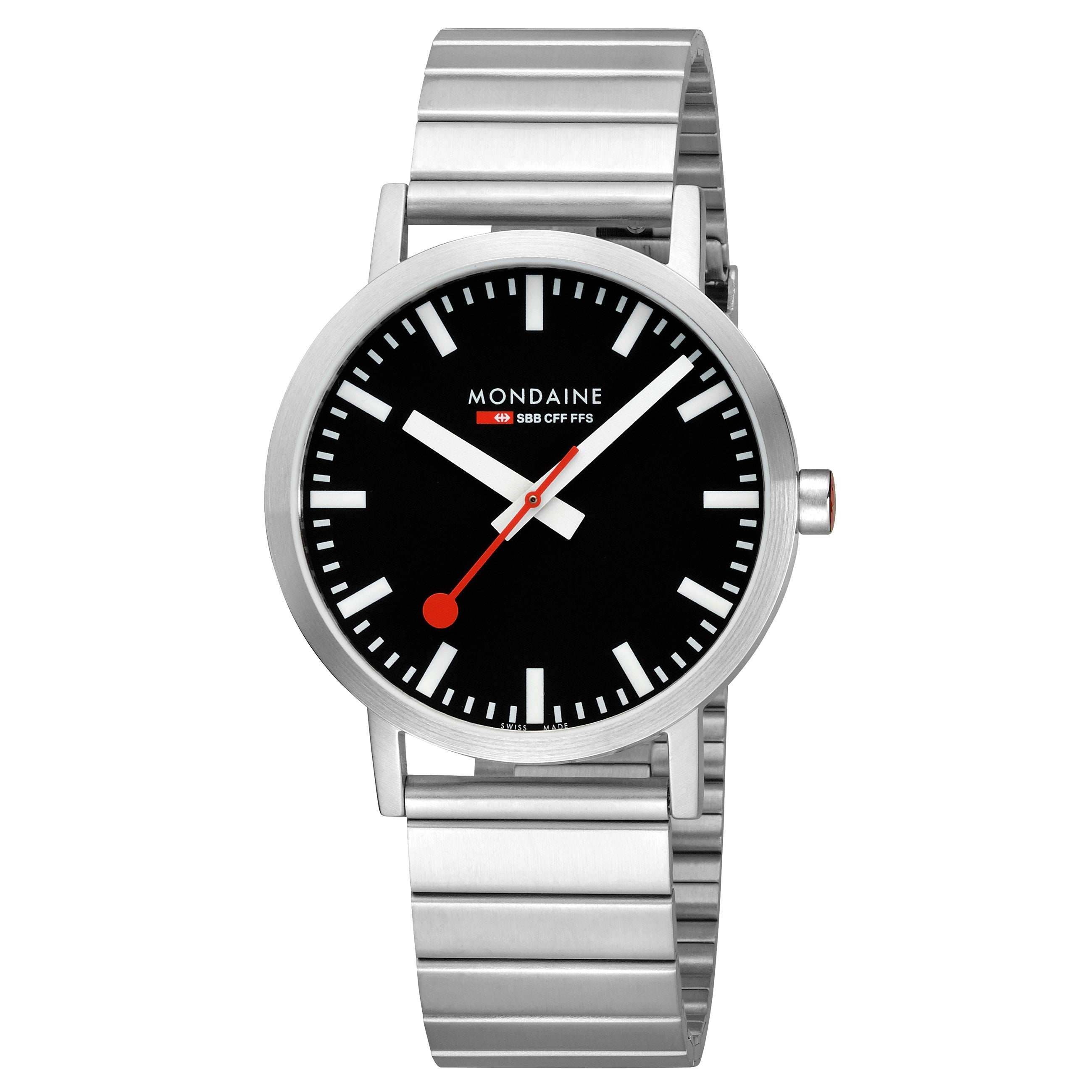 Mondaine Classic Unisex Black Watch