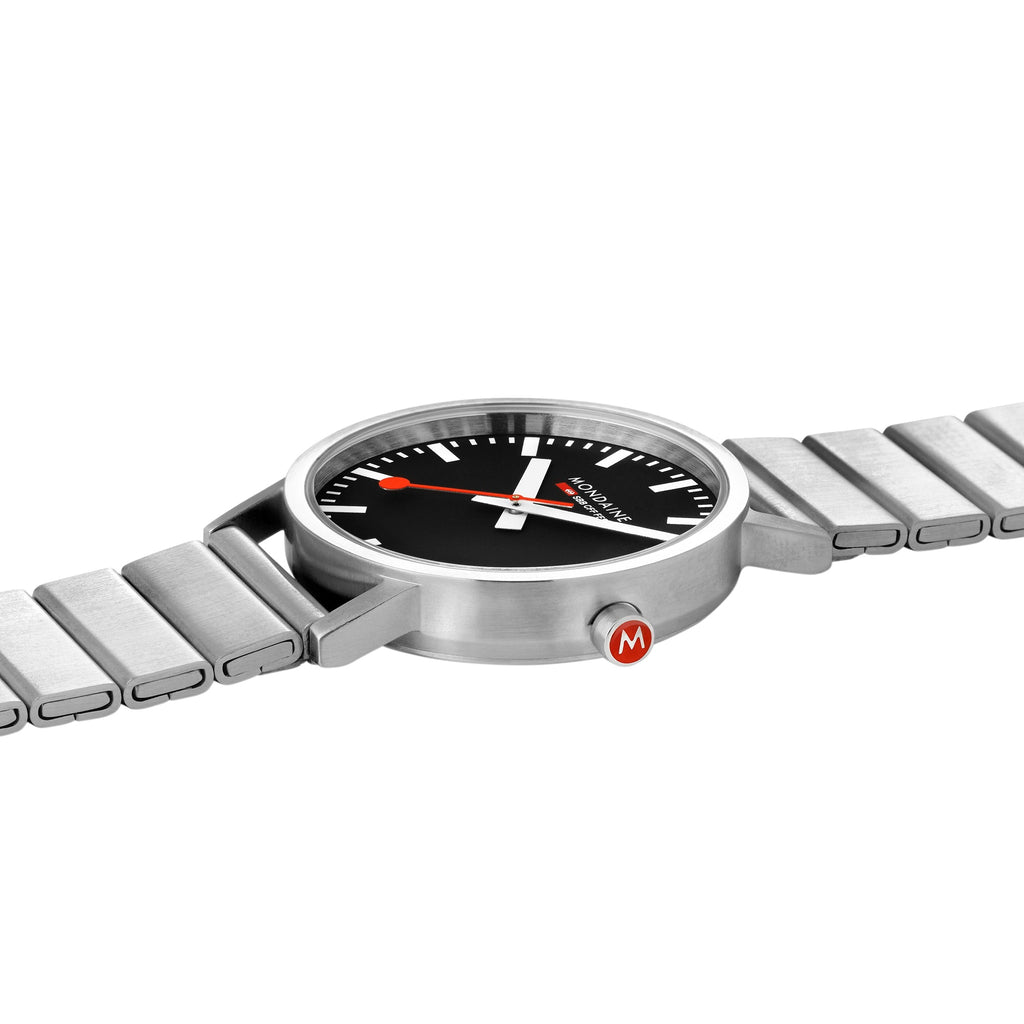 Mondaine Classic Unisex Black Watch