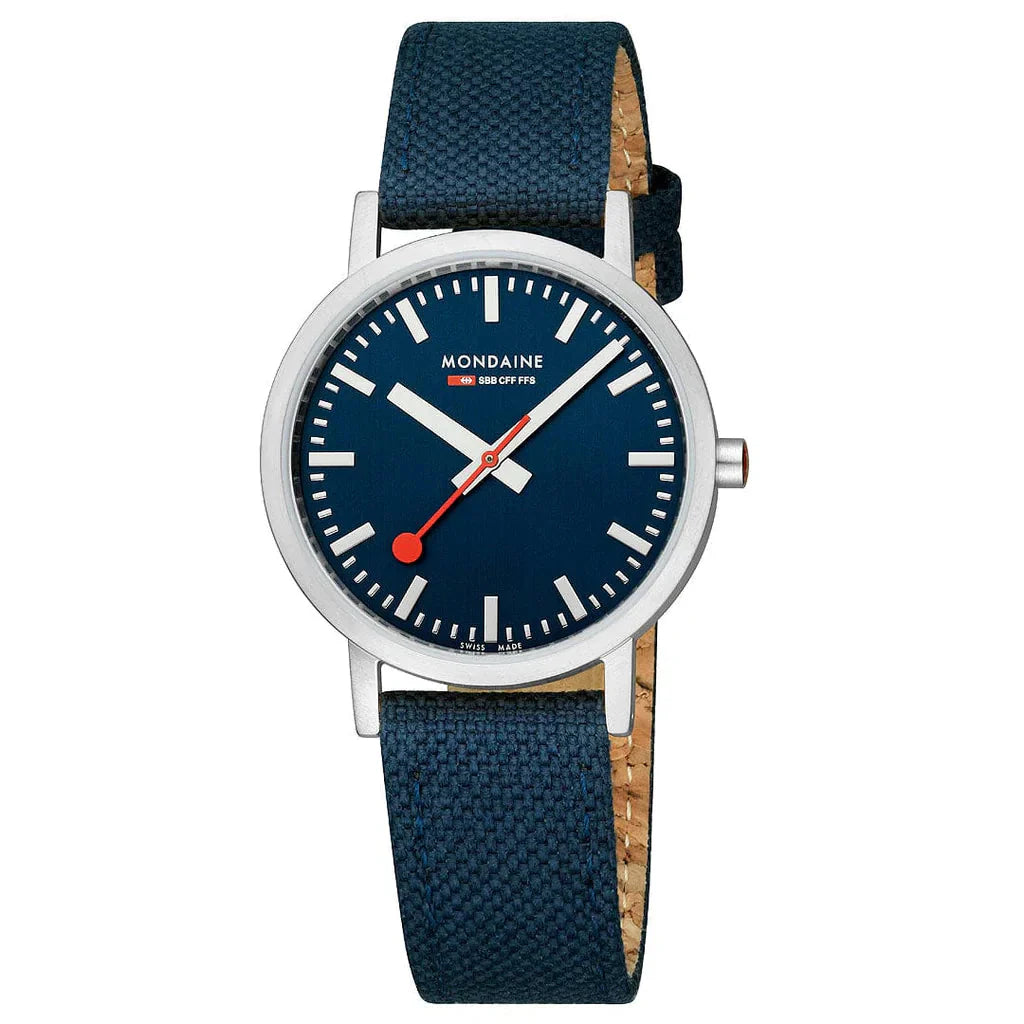 Mondaine Classic Unisex Blue Watch