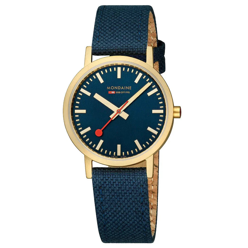 Mondaine Classic Unisex Blue Watch