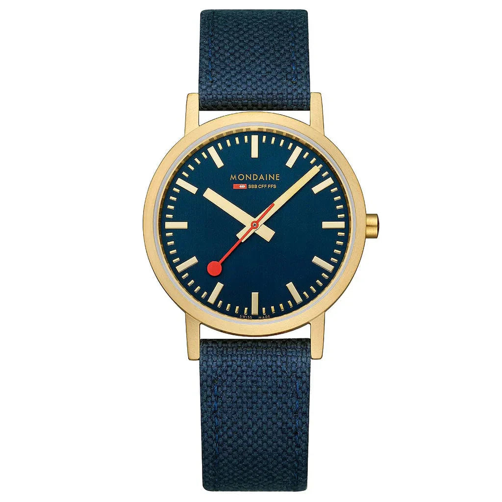 Mondaine Classic Unisex Blue Watch