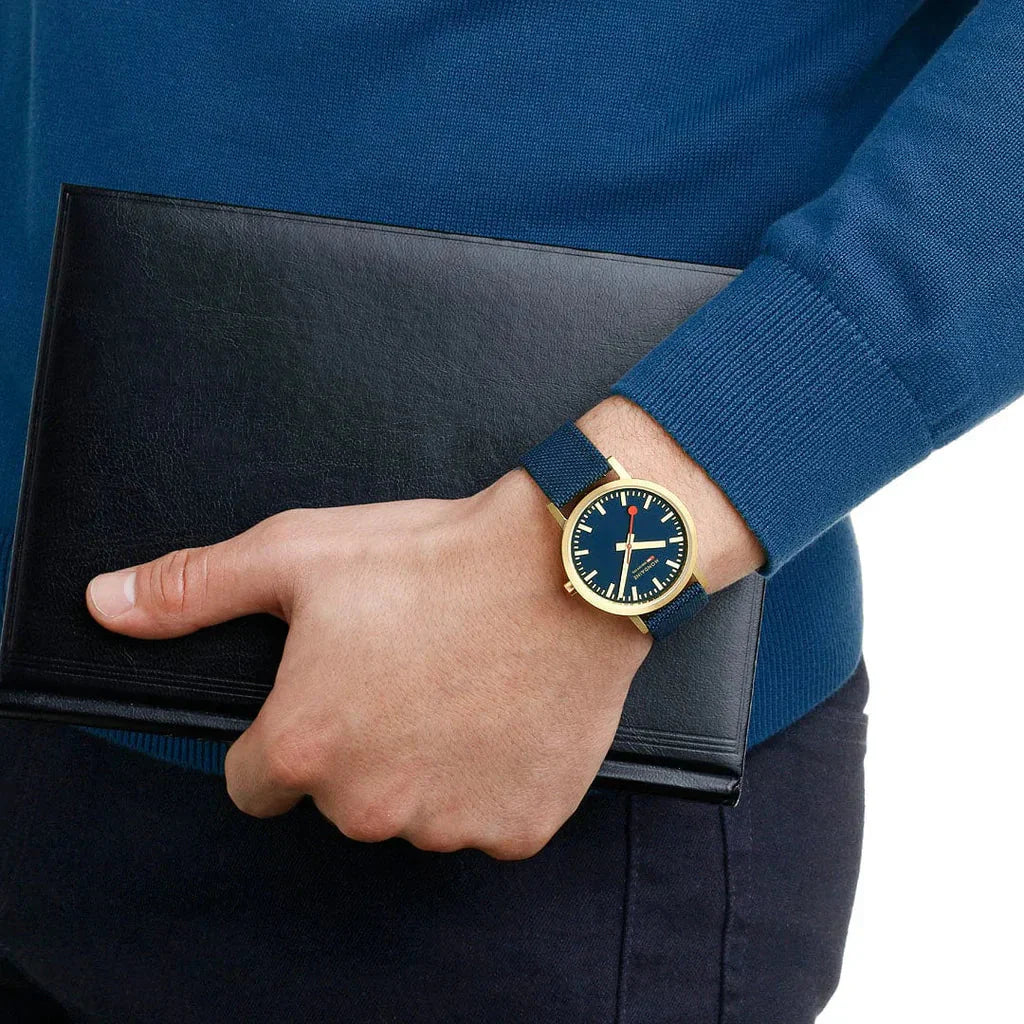 Mondaine Classic Unisex Blue Watch