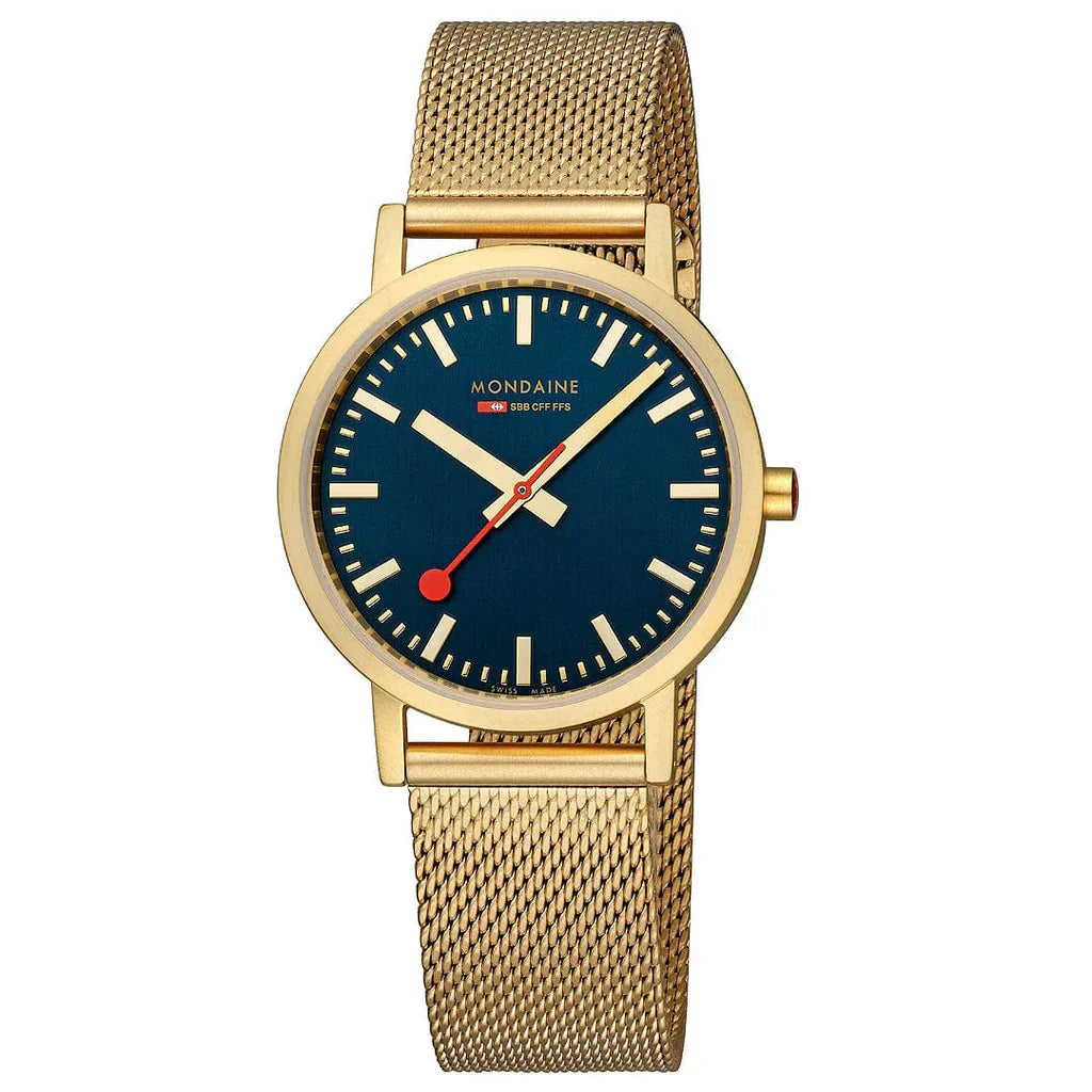 Mondaine Classic Unisex Gold Watch