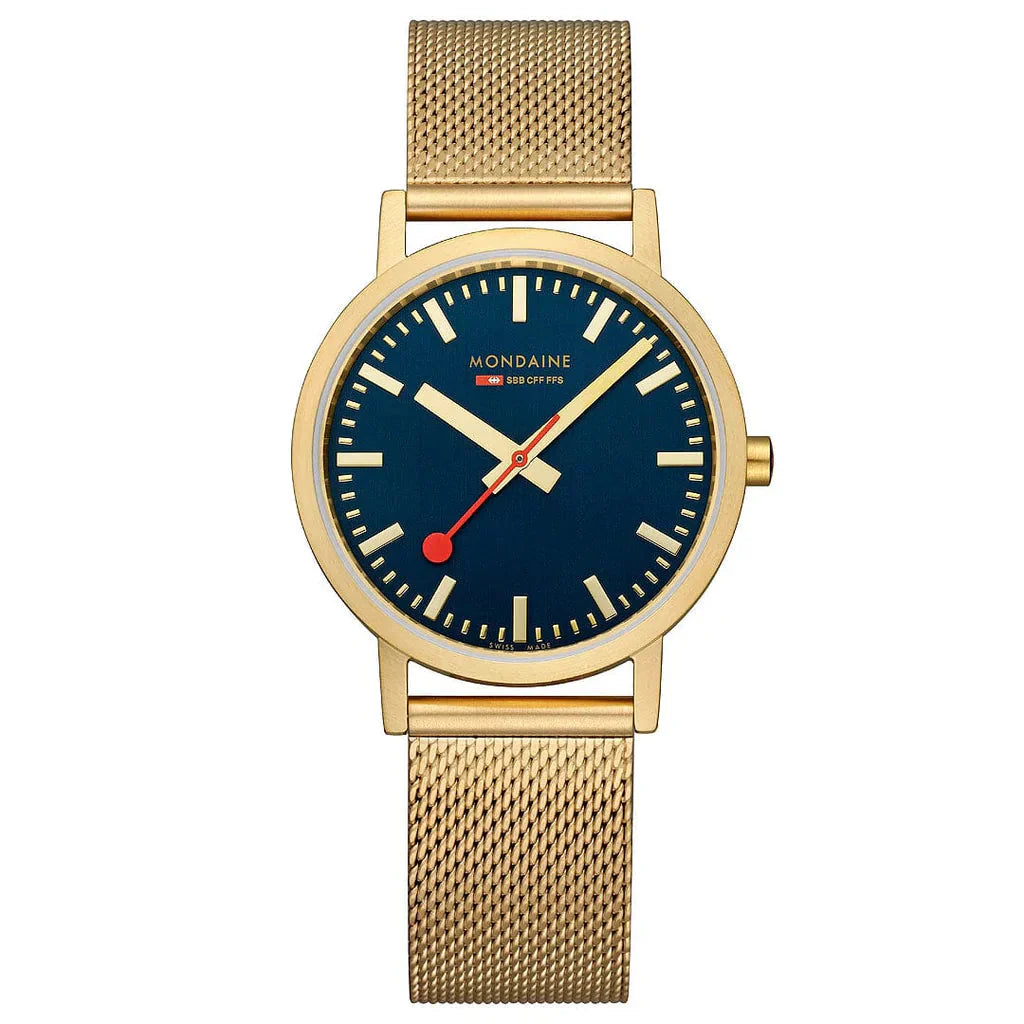 Mondaine Classic Unisex Gold Watch