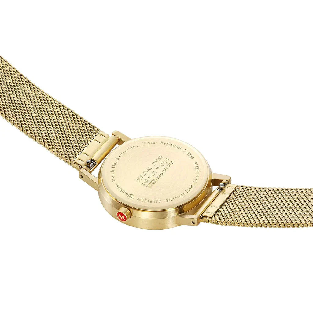 Mondaine Classic Unisex Gold Watch