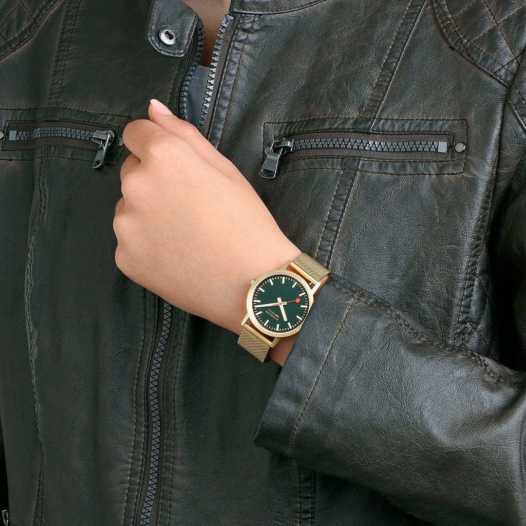 Mondaine Classic Unisex Gold Watch