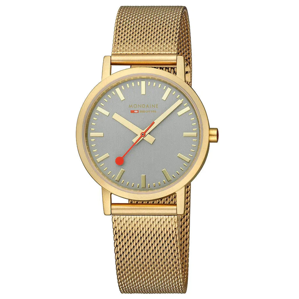 Mondaine Classic Unisex Gold Watch