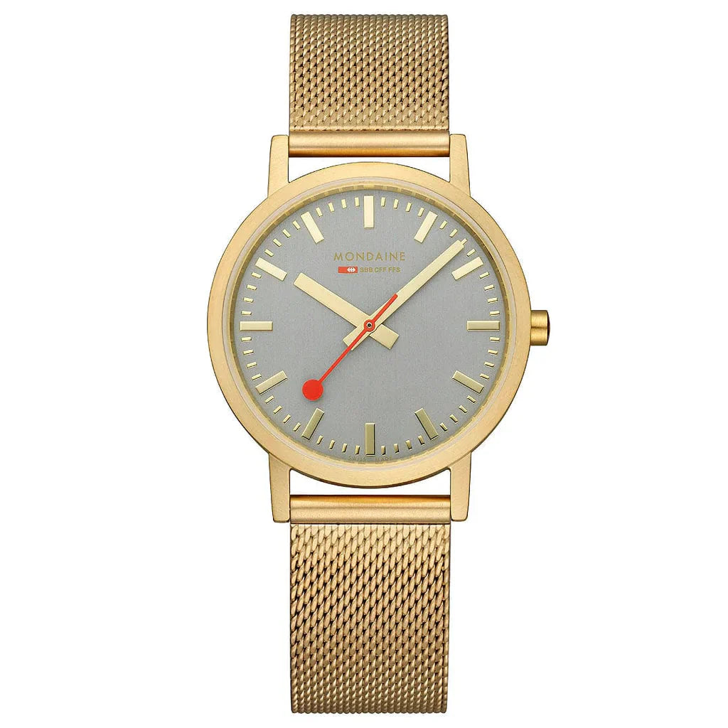 Mondaine Classic Unisex Gold Watch