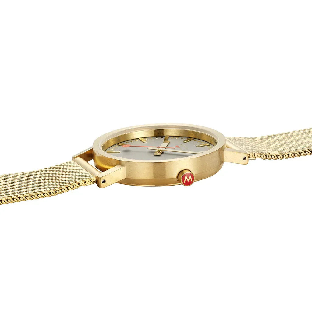 Mondaine Classic Unisex Gold Watch