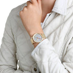 Mondaine Classic Unisex Gold Watch