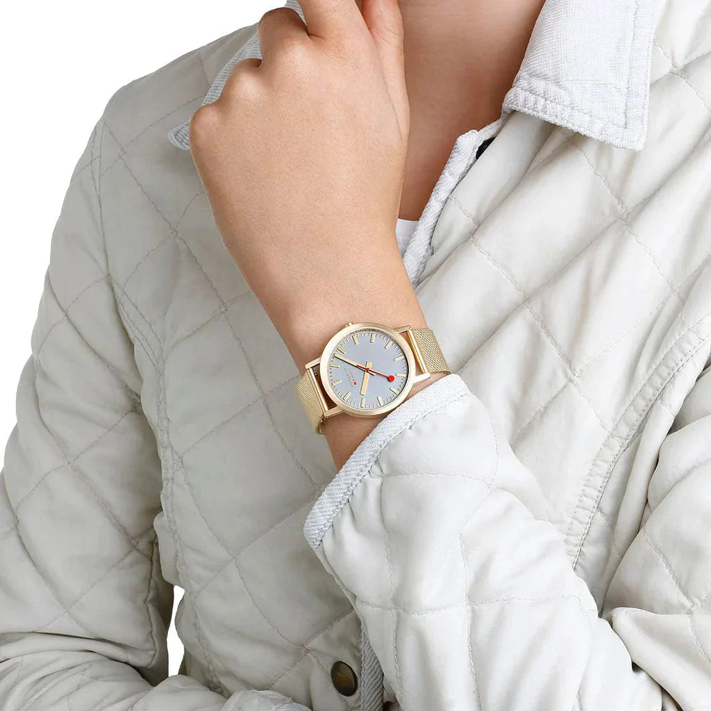 Mondaine Classic Unisex Gold Watch