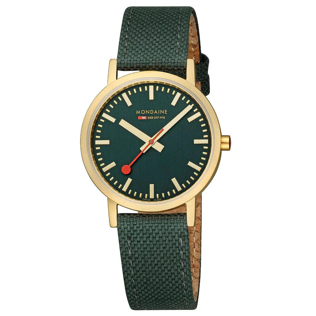 Mondaine Classic Unisex Green Watch