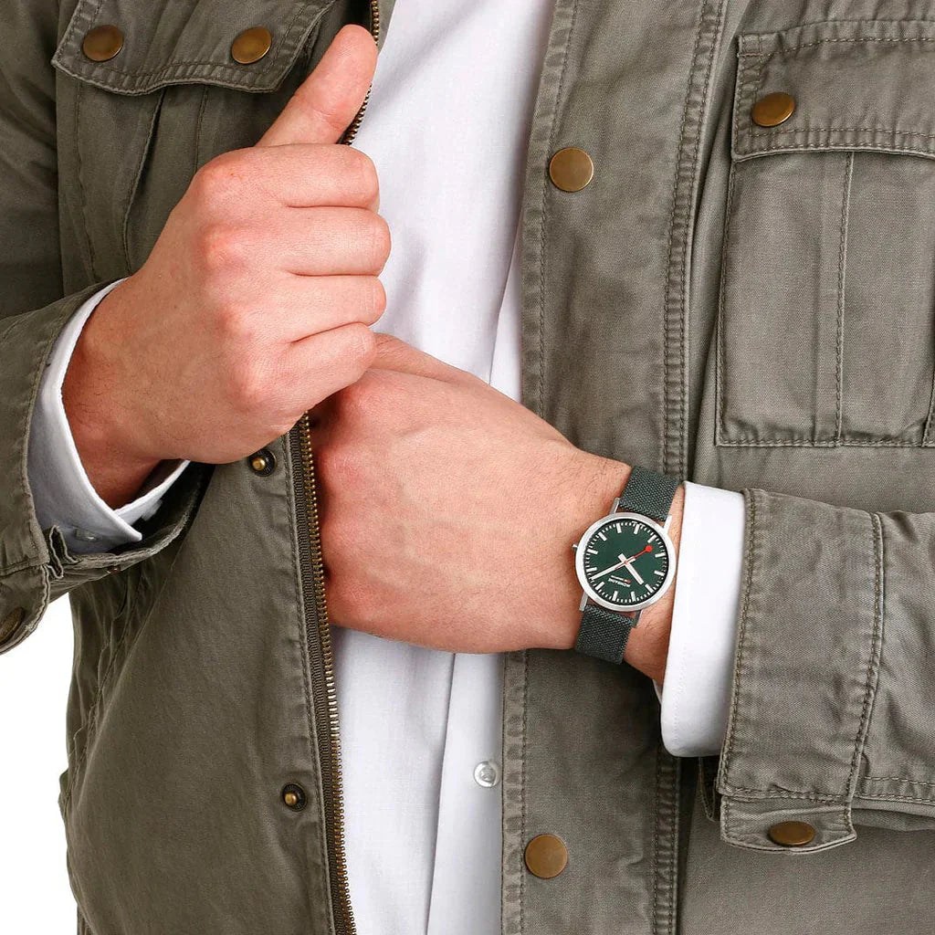 Mondaine Classic Unisex Green Watch