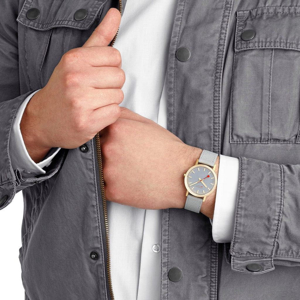Mondaine Classic Unisex Grey Watch