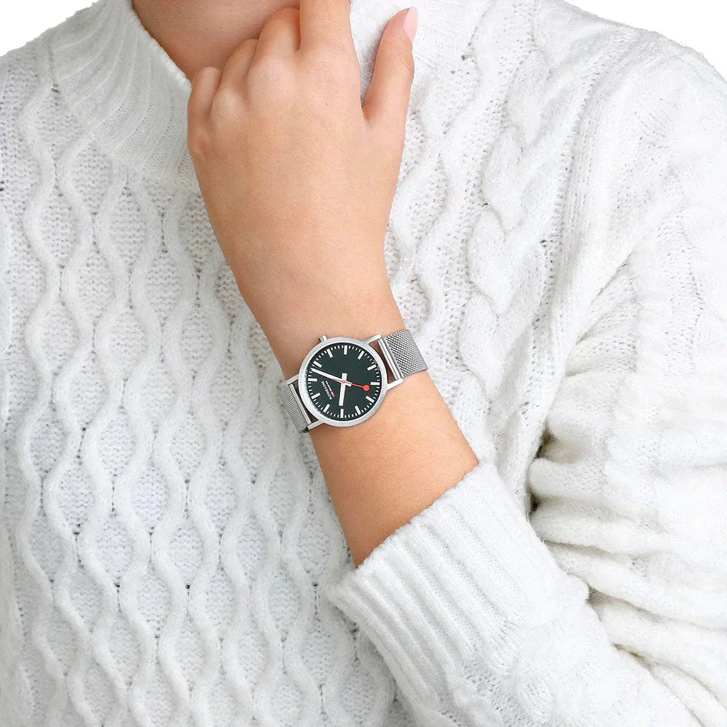 Mondaine Classic Unisex Silver Watch