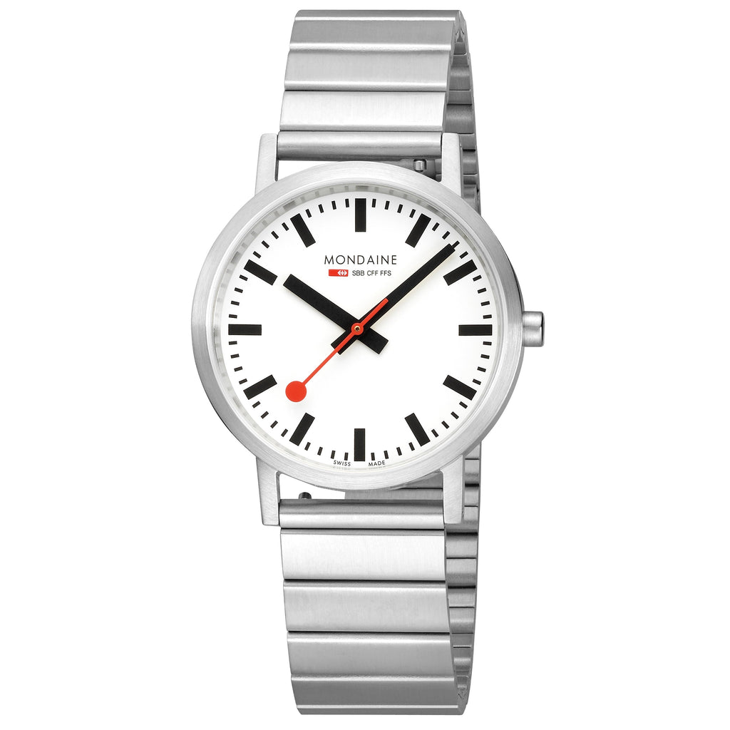 Mondaine Classic Unisex White Watch
