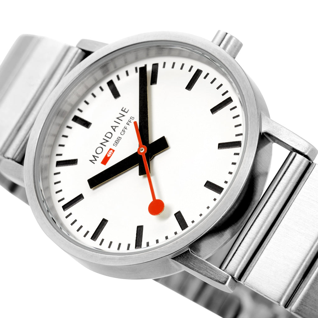 Mondaine Classic Unisex White Watch
